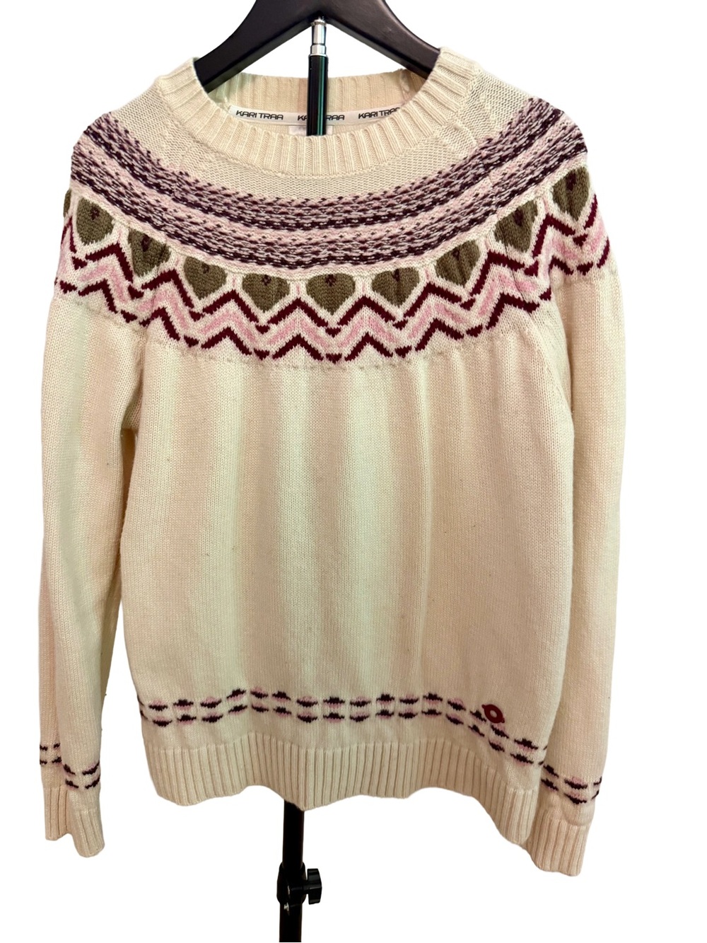 Kari Traa Cream Fair Sundve Knit Crewneck Sweater- Women’s Size M